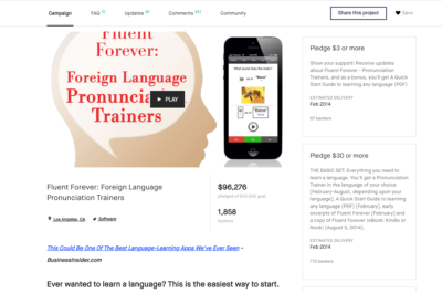 Fluent Forever Kickstarter