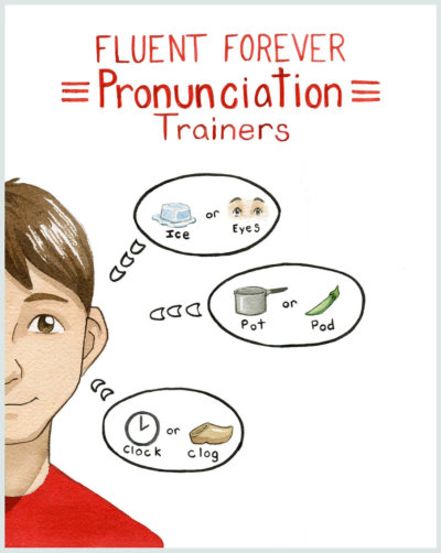 illustration accompanying the Fluent Forever Pronunciation Trainers